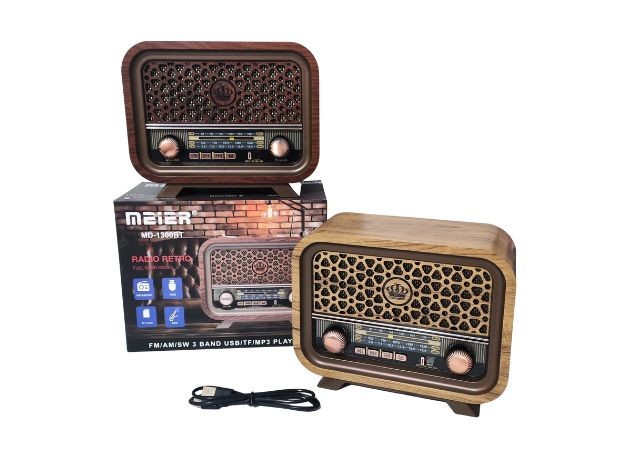 &uu RADIO AM/FM VINTAGE BT + USB + SD + AUX RAD-1300BT